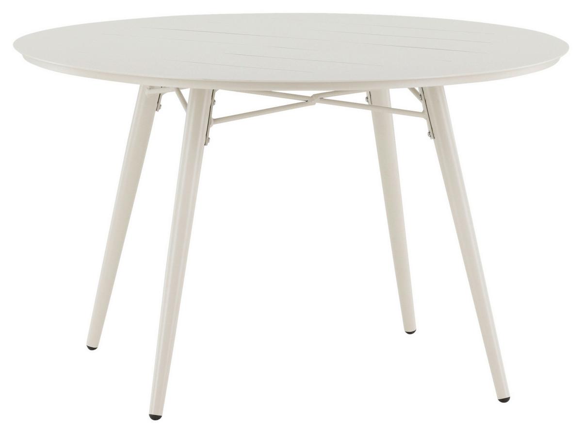Gartentisch Lina ca. 120x120x75 cm Beige - Beige, KONVENTIONELL, Metall (120/120/75cm) - Gardenson