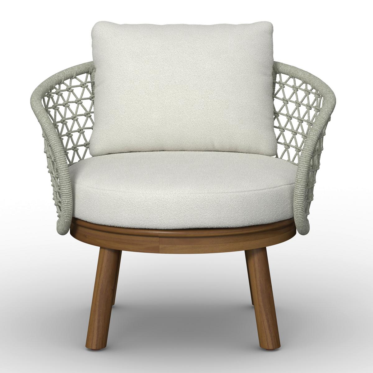 Lounge Garitura Belaya, Bela, 4-Delni Set - siva/barva oreha, Moderno, kovina/tekstil (244/205cm) - Bessagi Garden