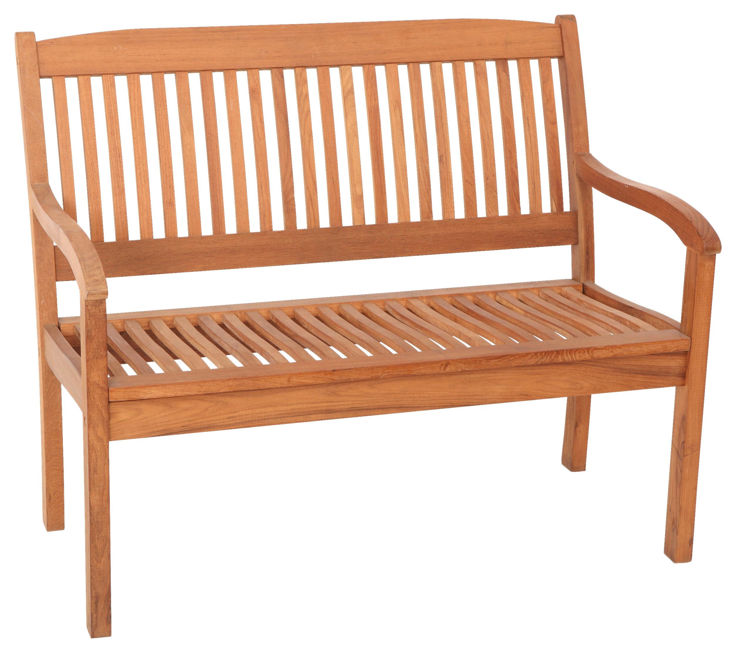 Gartenbank Maracaibo Naturfarben Echtholz - Naturfarben, KONVENTIONELL, Holz (107/91/63,5cm) - Gardenson