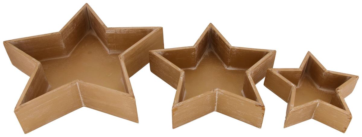 TACA DEKORACYJNA 51656-650 - kolor złoty, Basics, drewno (38/38/5cm)