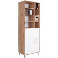 Regal Box - bijela/boje hrasta, Moderno, drvni materijal/plastika (75/205/40cm) - Modern Living