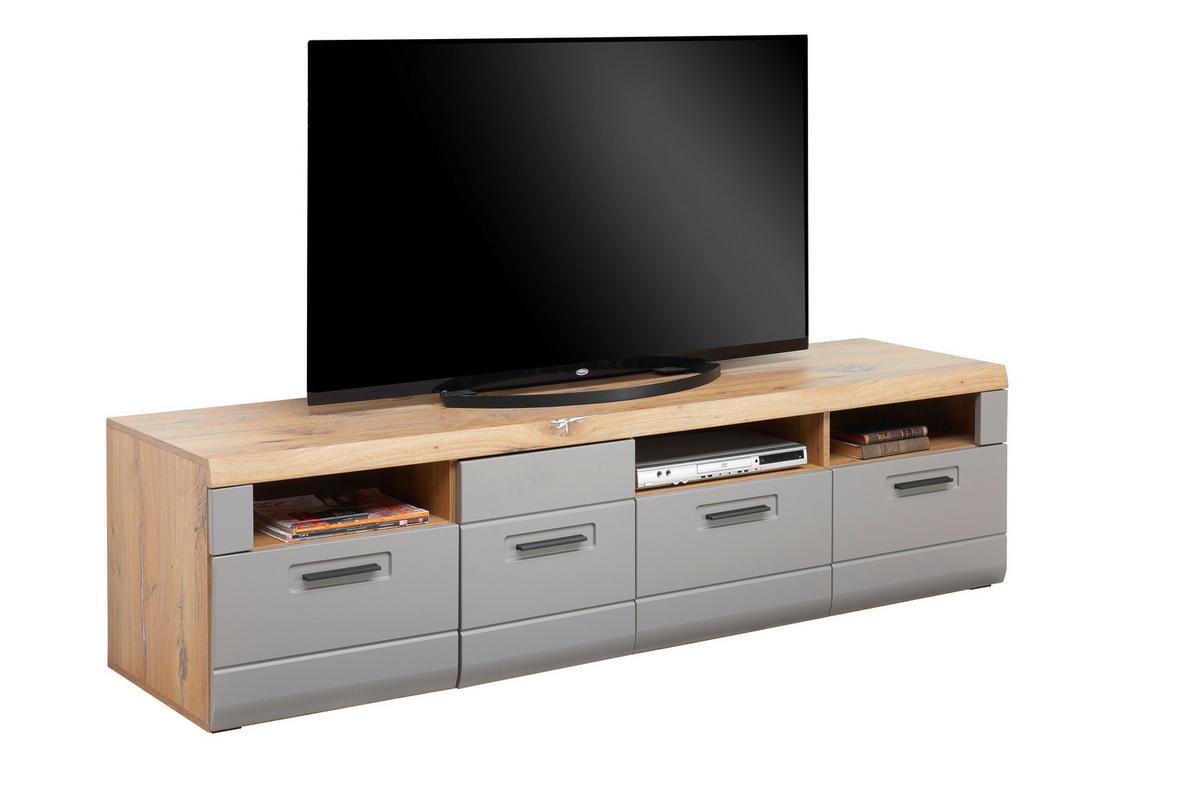 Tv-element Auris, Barva Hrasta, Siva - siva, Moderno, umetna masa/leseni material (190/49,5/49,6cm) - Mömax