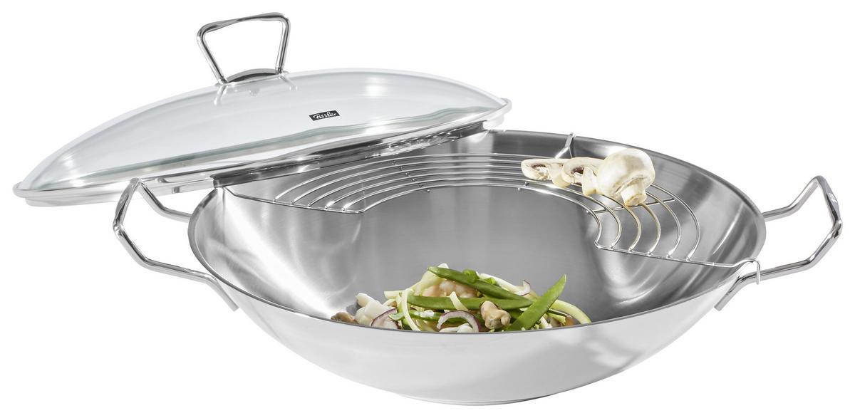 WOK 0682335001 FISSLER - Basics, metal/szkło (35cm) - Fissler