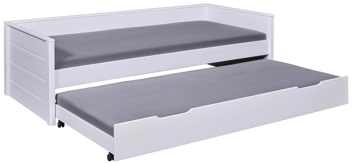 Ausziehbett Dream the Future Weiß - Naturfarben/Weiß, KONVENTIONELL, Holz (90/200cm) - MID.YOU