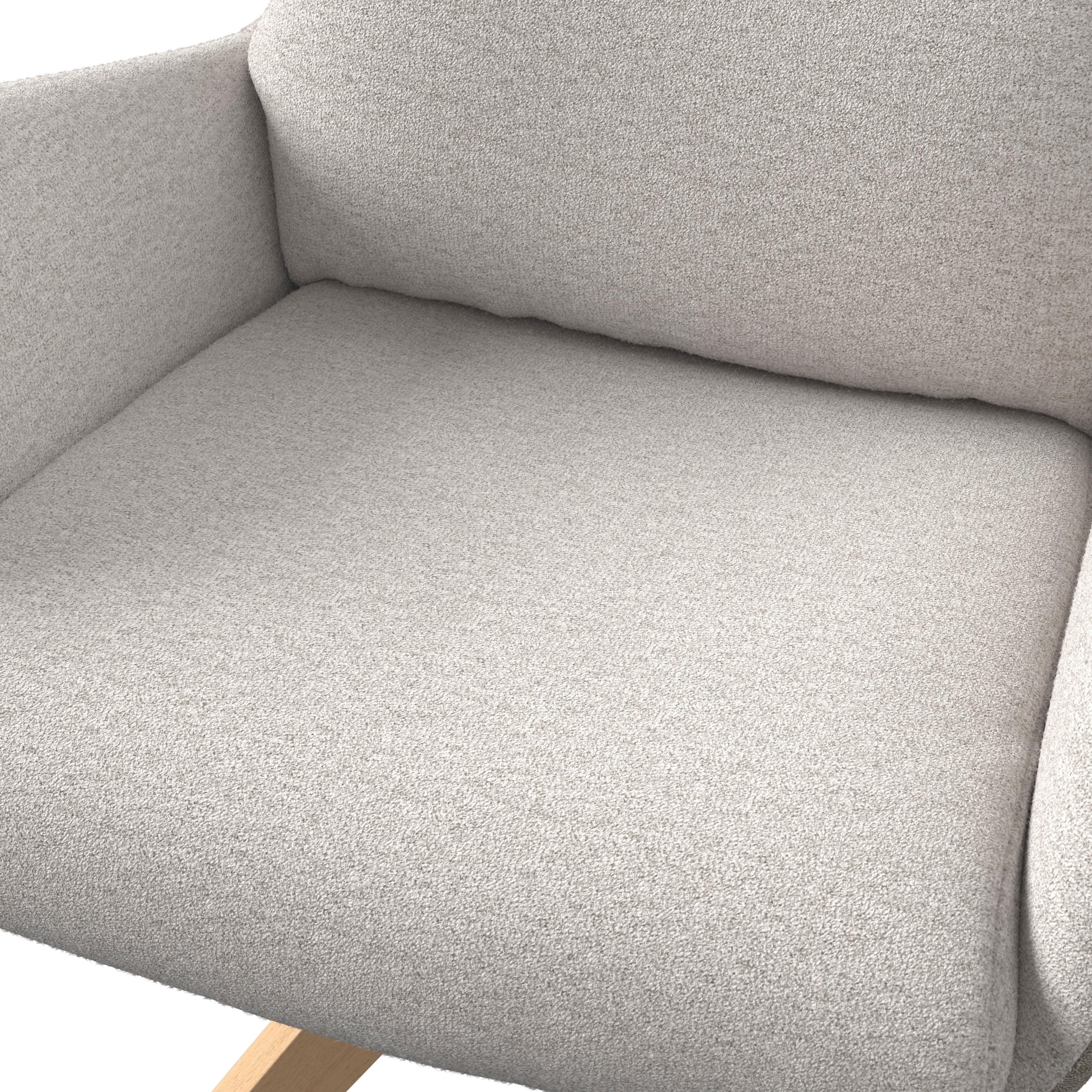 STOL MED ARMSTÖD NEELIA - greige/naturfärgad, Modern, metall/trä (59,5/93/69cm) - Bessagi Home