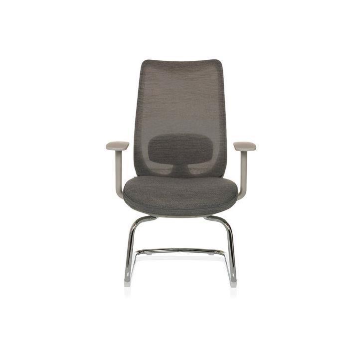 Konferenčni Stol Mileston V, Siva - srebrne barve/siva, Moderno, kovina/tekstil (67cm) - MID.YOU