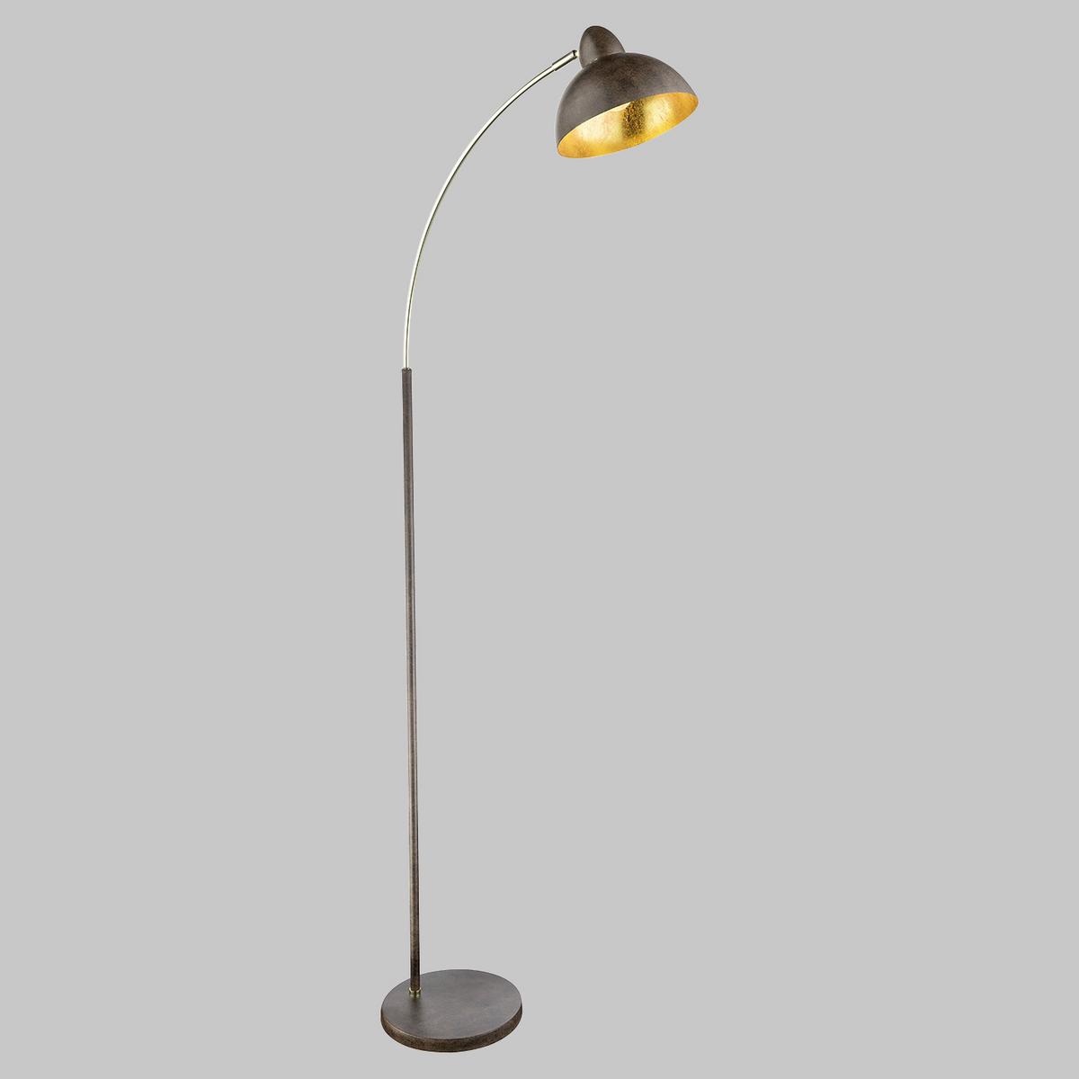 BOGENLEUCHTE GILDO - Rostfarben/Goldfarben, Trend, Metall (50/23/155cm) - Globo