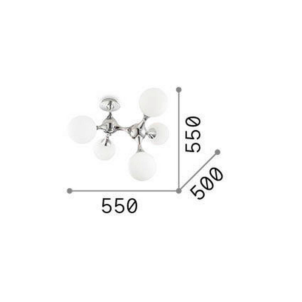 Deckenleuchte Nodi max. 40 Watt - Messingfarben, Design, Glas/Metall (55/55/50cm) - Ideal Lux
