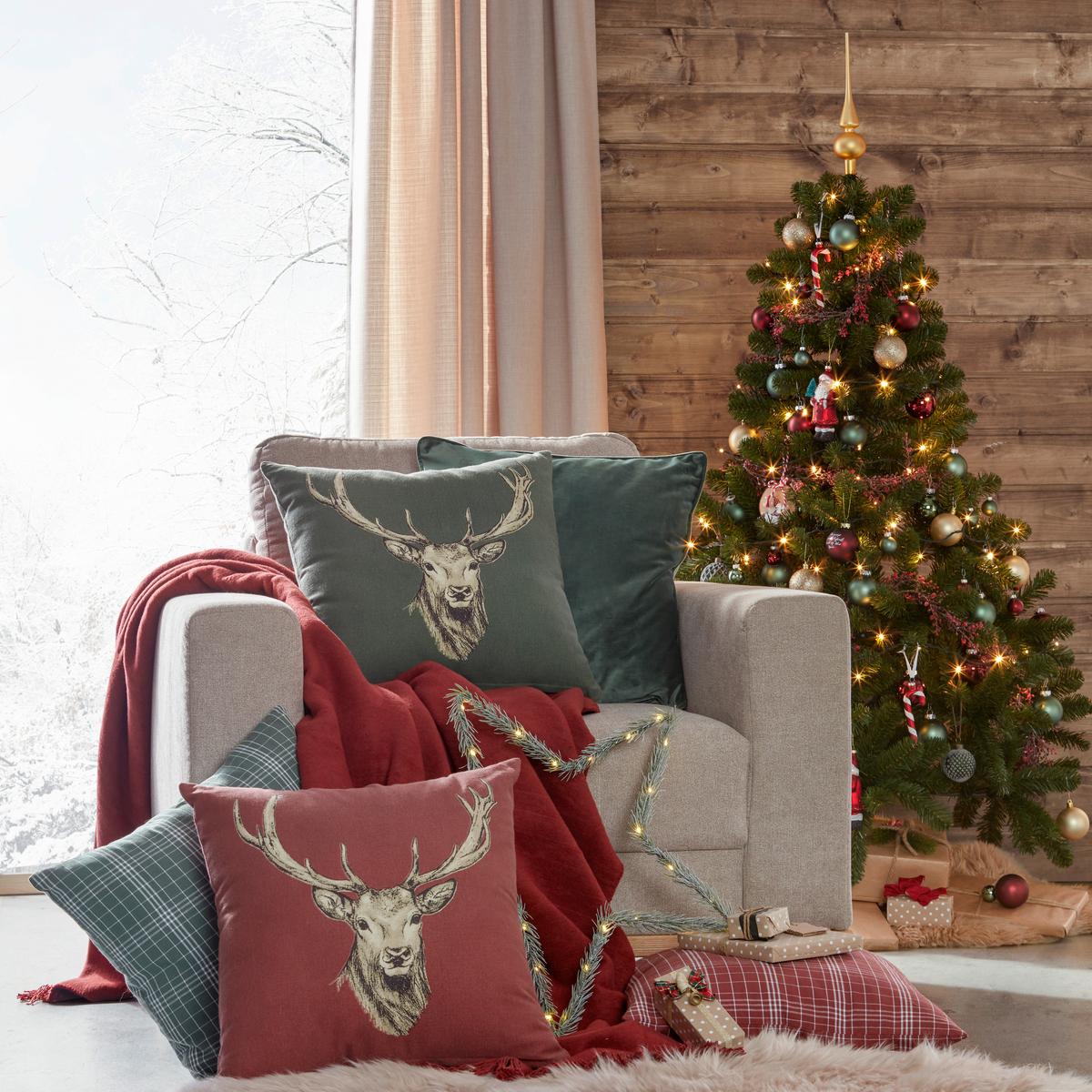 Zierkissen Witti in Rot ca. 45x45cm - Rot, Modern (45/45cm) - Modern Living