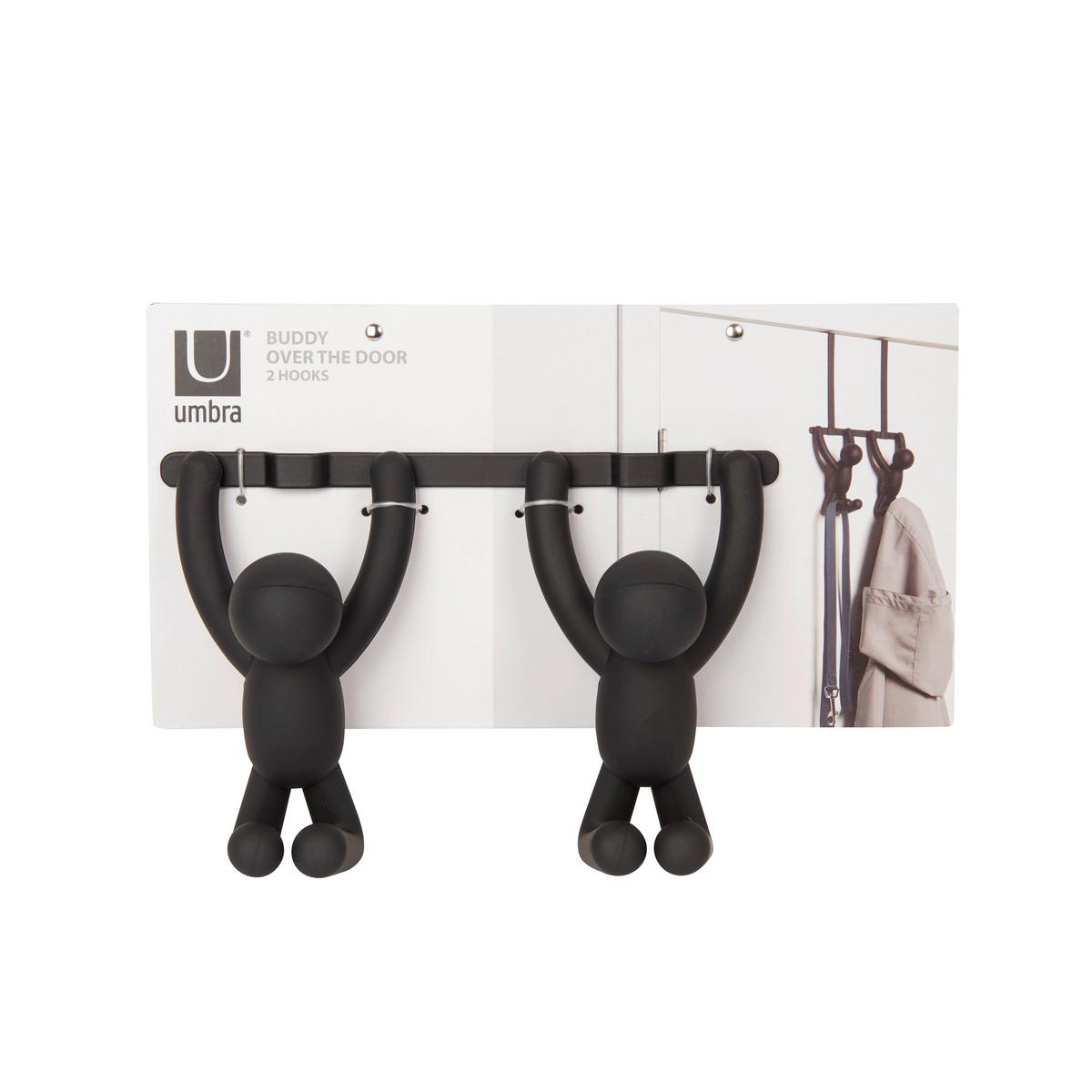 WIESZAK NA DRZWI 1004260-040 - czarny, Basics, tworzywo sztuczne/metal (11/30/22cm) - Umbra