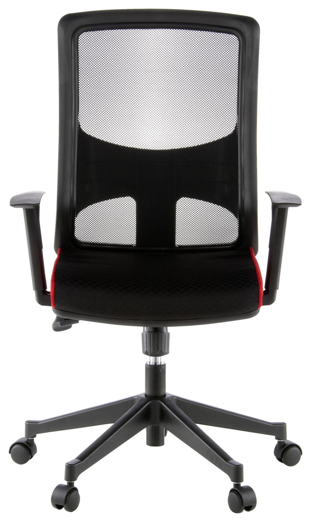 Pisarniški Stol Lavita, Črna, Rdeča - rdeča/črna, Moderno, umetna masa/tekstil (57/113/44cm) - MID.YOU