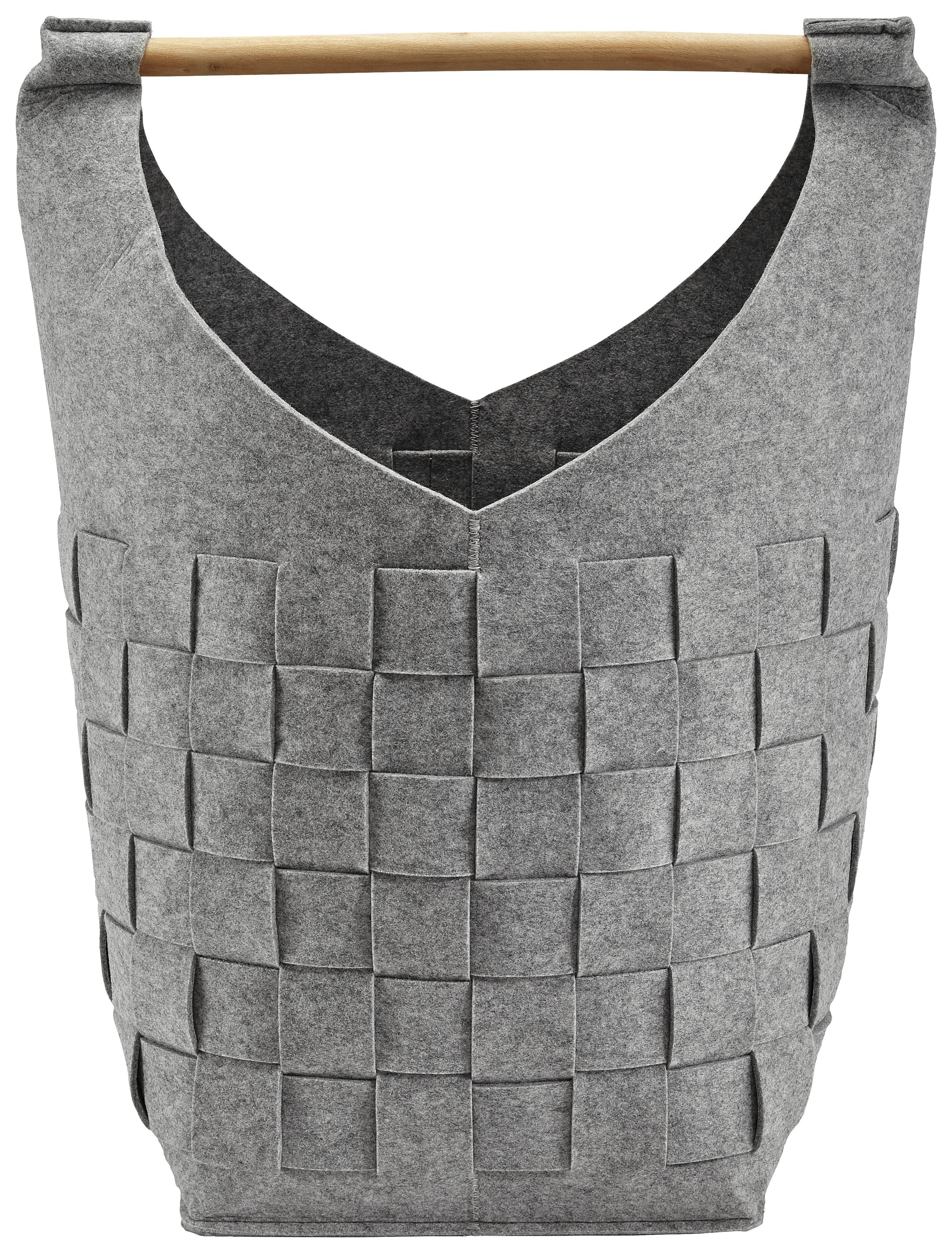 Korb Cui in Grau Höhe ca. 72 cm - MODERN, Textil (35/35/72cm) - Bessagi Home