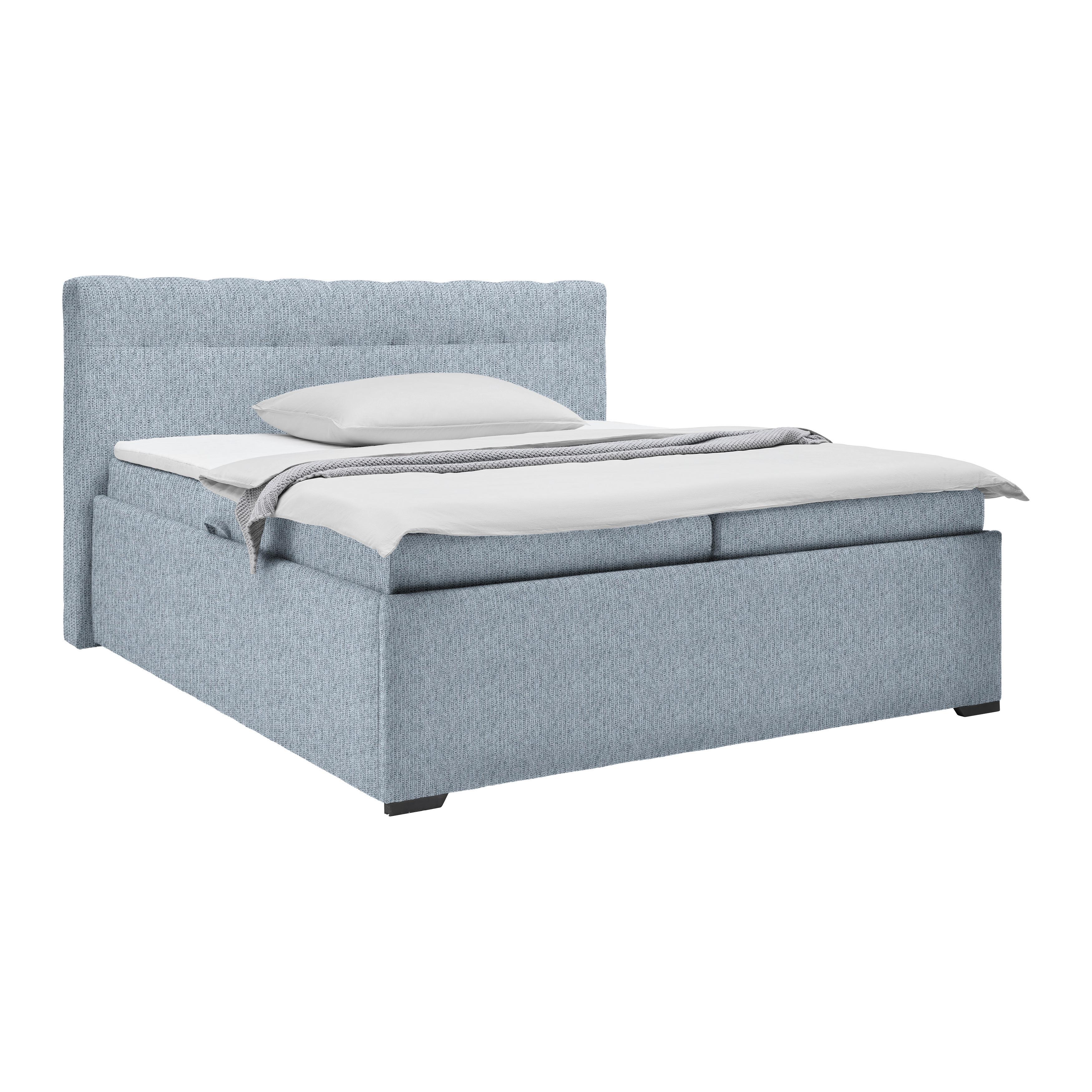 Polsterbett Thor in Graublau ca. 180x200cm - Graublau/Anthrazit, KONVENTIONELL, Holz/Textil (180/200cm) - Mömax