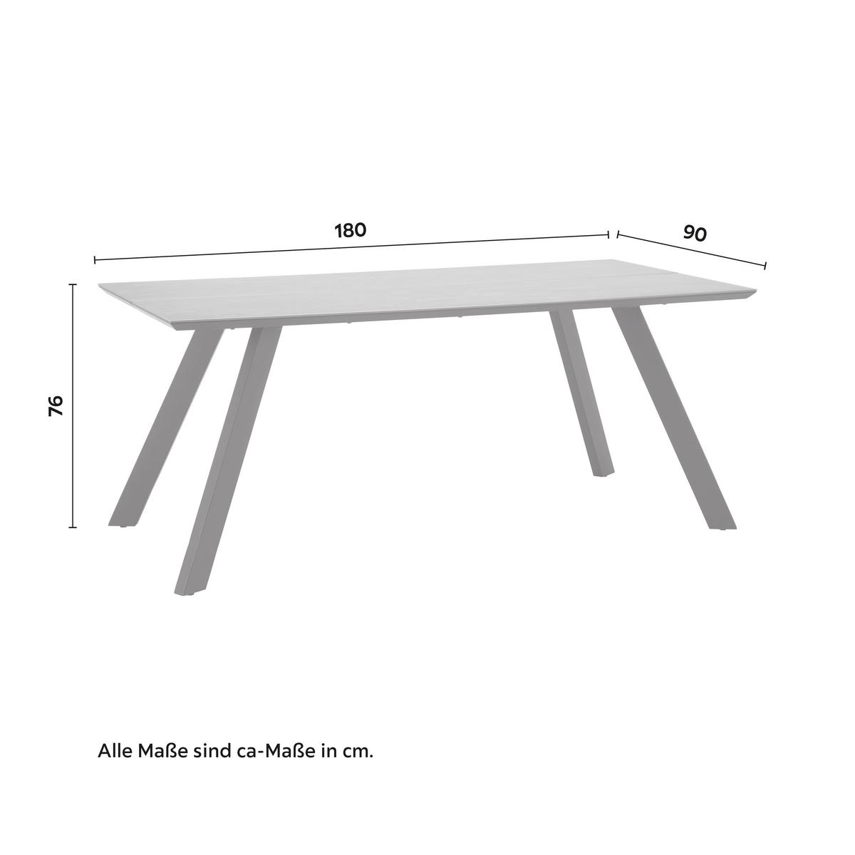 Jedilna Miza Litta, Temno Siva, Kovina - temno siva/črna, Moderno, kovina/leseni material (180/90/76cm) - Bessagi Home