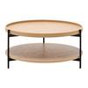 SOFFBORD PLATE - svart/naturfärgad, Modern, metall/trämaterial (80/40/80cm) - Mömax