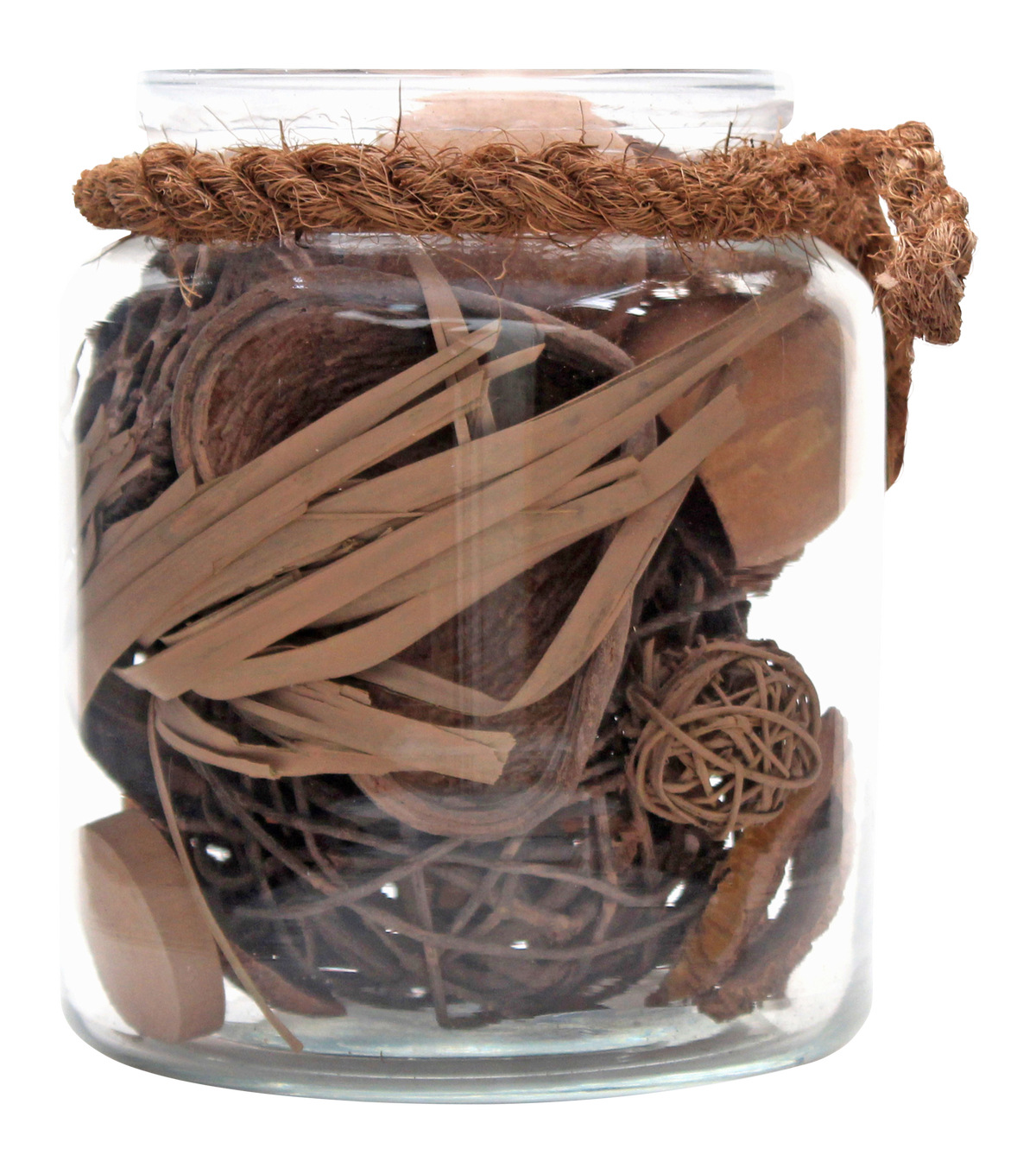 Dekoglas Flora - Braun, Lifestyle, Glas/Naturmaterialien (13,5/16,5/13,5cm) - Kayoom