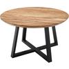 SOFFBORD SAFAGA - svart/naturfärgad, Natur, metall/trä (70/70/45cm) - Zandiara