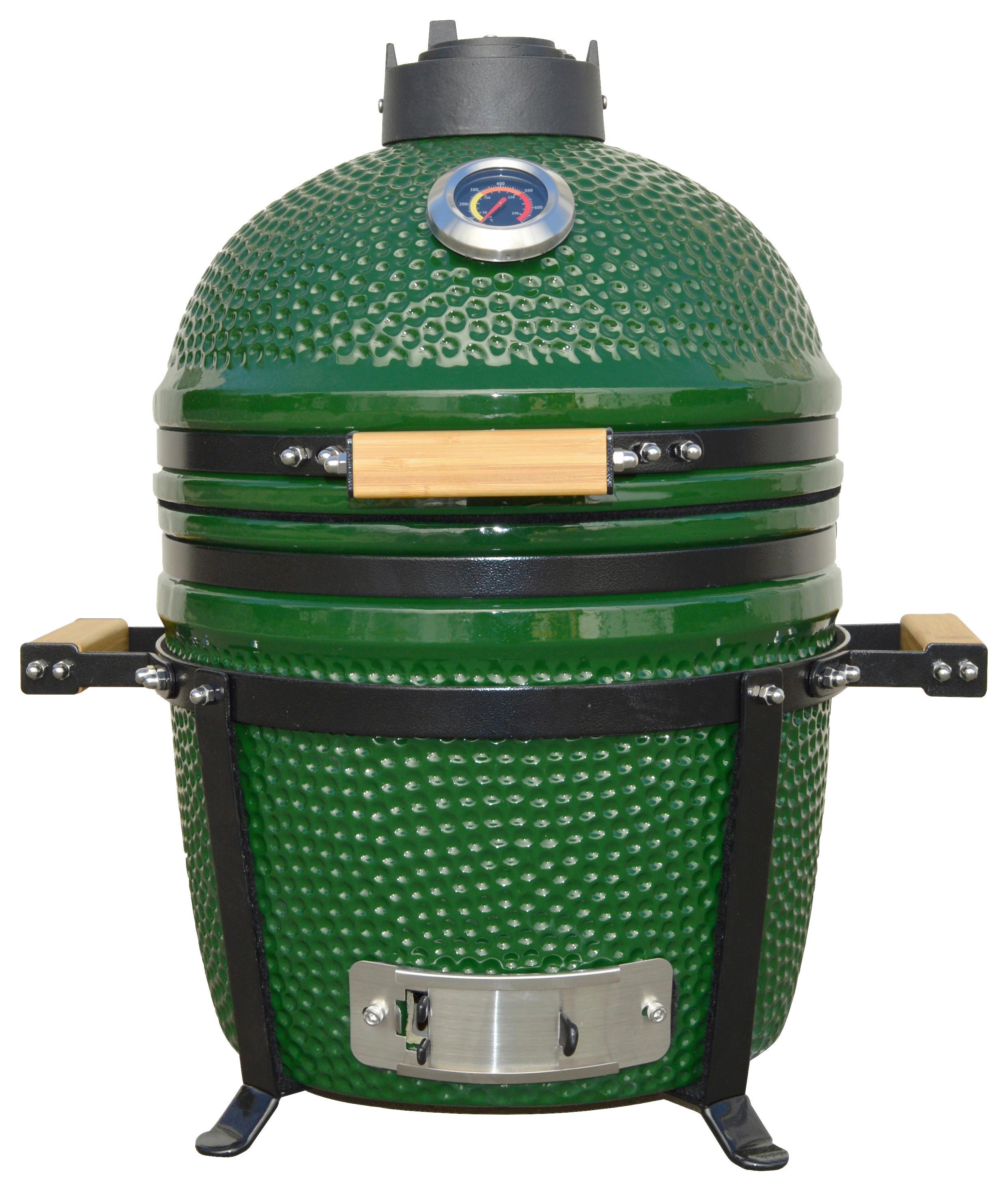 Kerámia Grill Kamado Miniplus - piros/zöld, fém/kerámia (39/86cm)