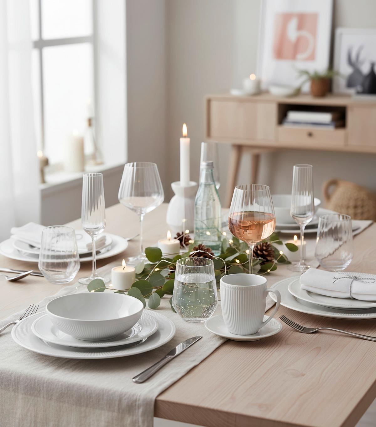 SERWIS OBIADOWO-ŚNIADANIOWY NELE - biały, Konventionell, ceramika - Landscape