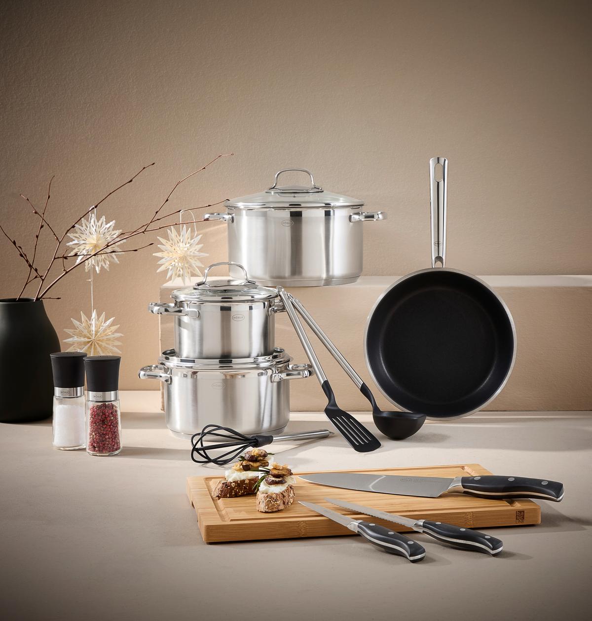 ZESTAW GARNKÓW 13605 RÖSLE - Basics, metal (37,8/29/59cm) - Rösle