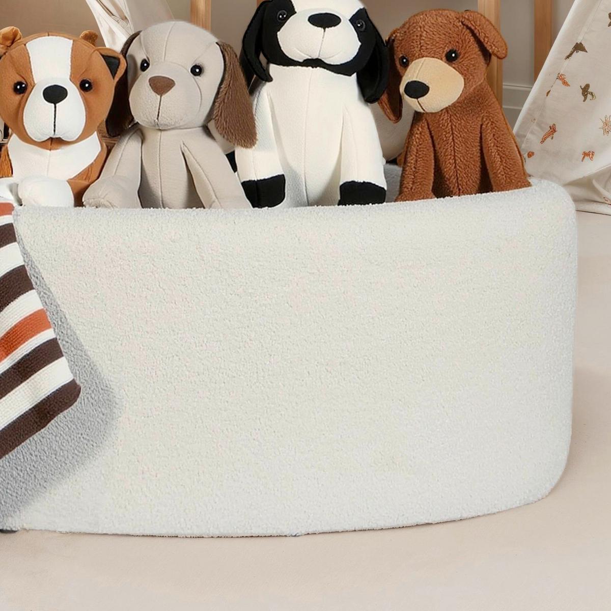 HOCKERBANK HOCKER STOFF - Creme, Design, Textil (81/40/62cm) - MID.YOU