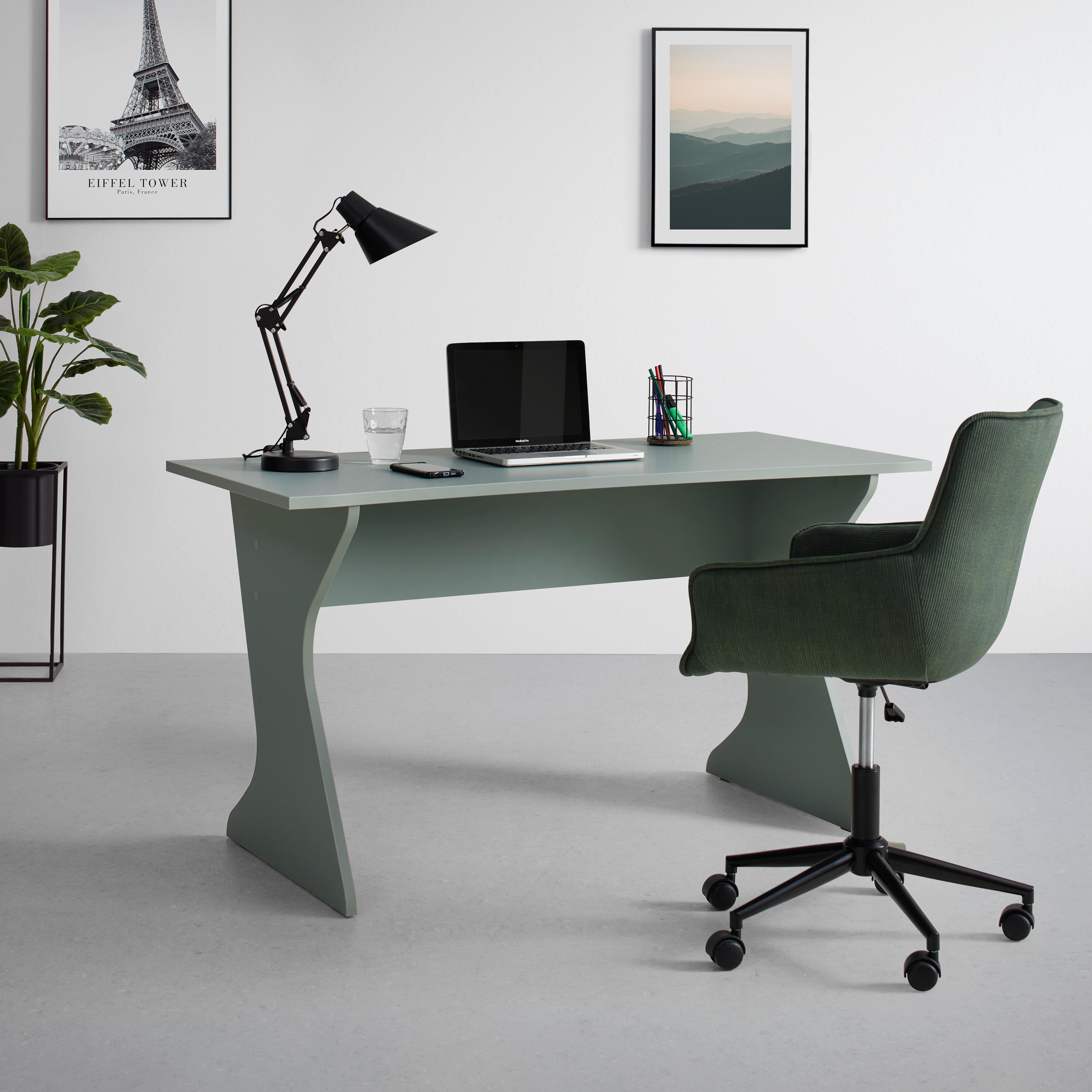 Schreibtisch Utapau in Salbeigrün - Salbeigrün, MODERN, Holzwerkstoff (140/76,2/65cm) - Mömax