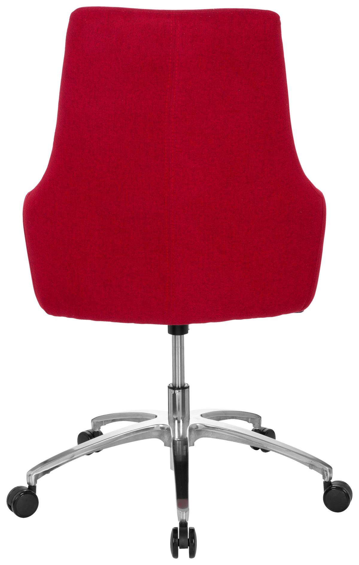 Vrtljivi Stol Shake 100, Rdeča, Z Dekorativno Blazino - rdeča/srebrne barve, Basics, kovina/umetna masa (65/97/60cm) - MID.YOU