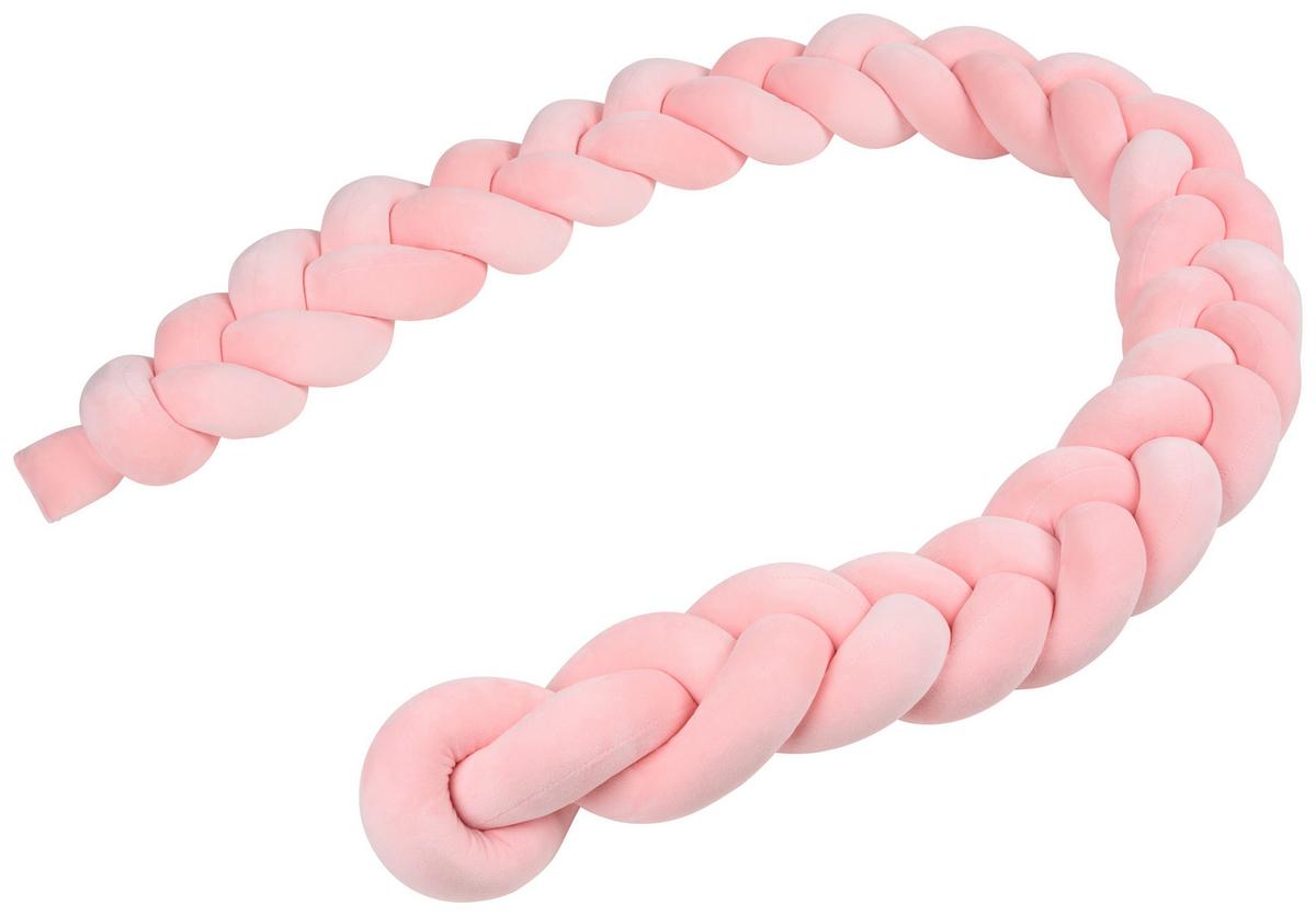 OCHRANIACZ DO ŁÓŻECZKA TRENDY - jasnoróżowy, Basics, tkanina (15/200cm) - Patinio