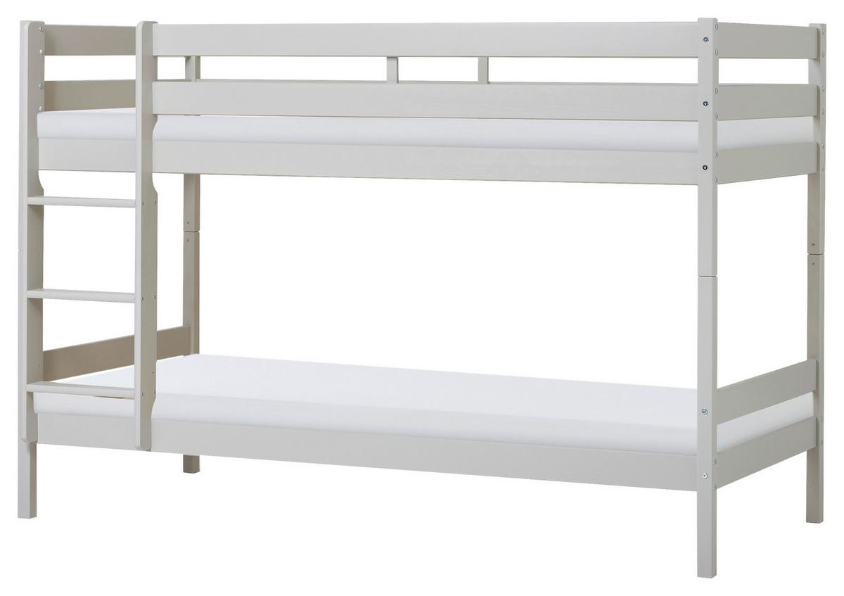 Etagenbett ECO COMFORT Grau Echtholz vollmassiv - Naturfarben/Grau, MODERN, Holz (90/200cm) - MID.YOU
