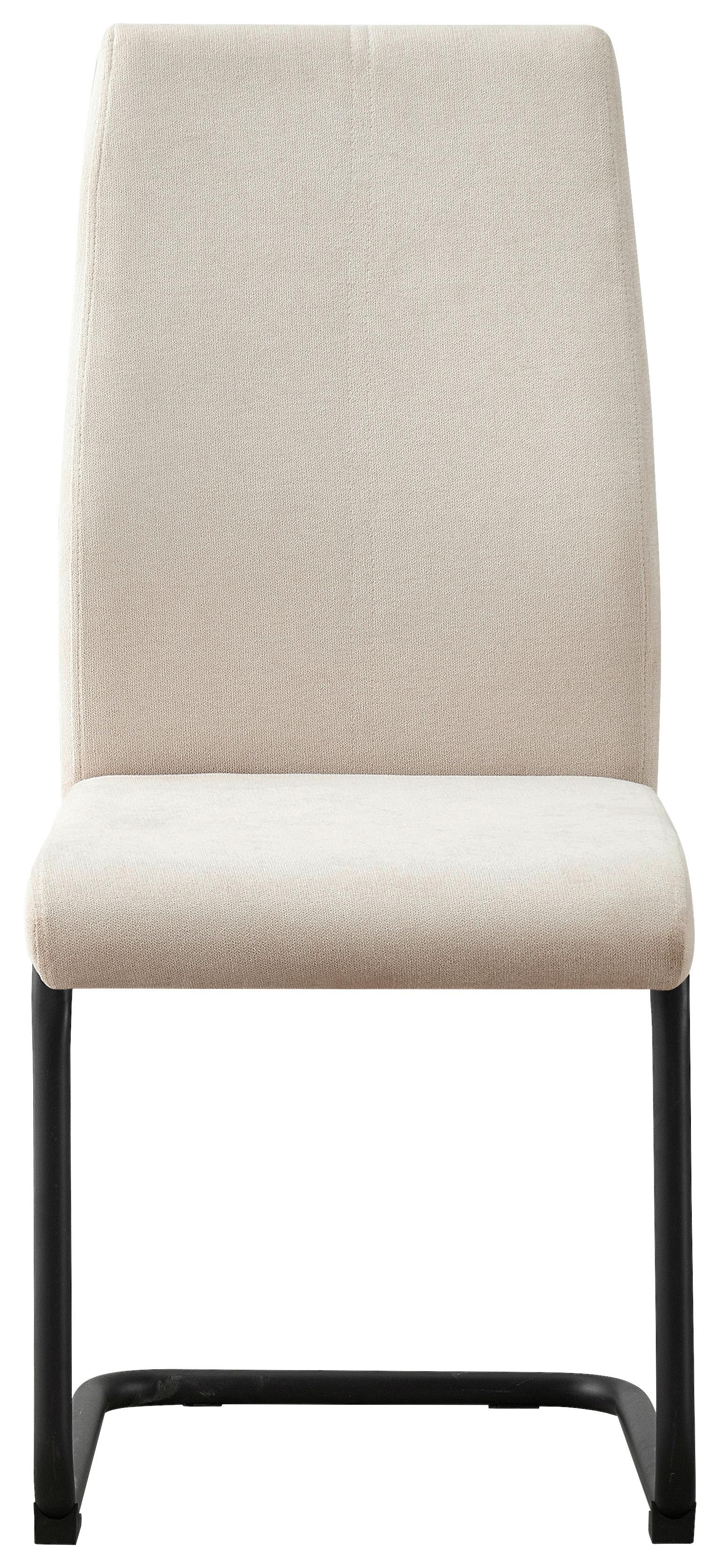 Nihajni Stol Anne - črna/krem barve, Konvencionalno, kovina/tekstil (44/96/57cm) - Mömax