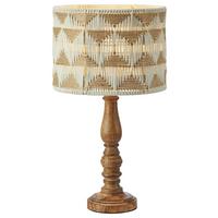 Tischleuchte Ano Table Weiß/Beige max. 40 Watt - Beige/Multicolor, Basics, Holz/Textil (25/25/45cm) - Markslöjd
