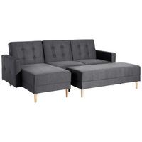 ECKSCHLAFSOFA EASY RELAX - Eschefarben/Graphitfarben, MODERN, Holz/Textil (223/152cm) - Max Winzer