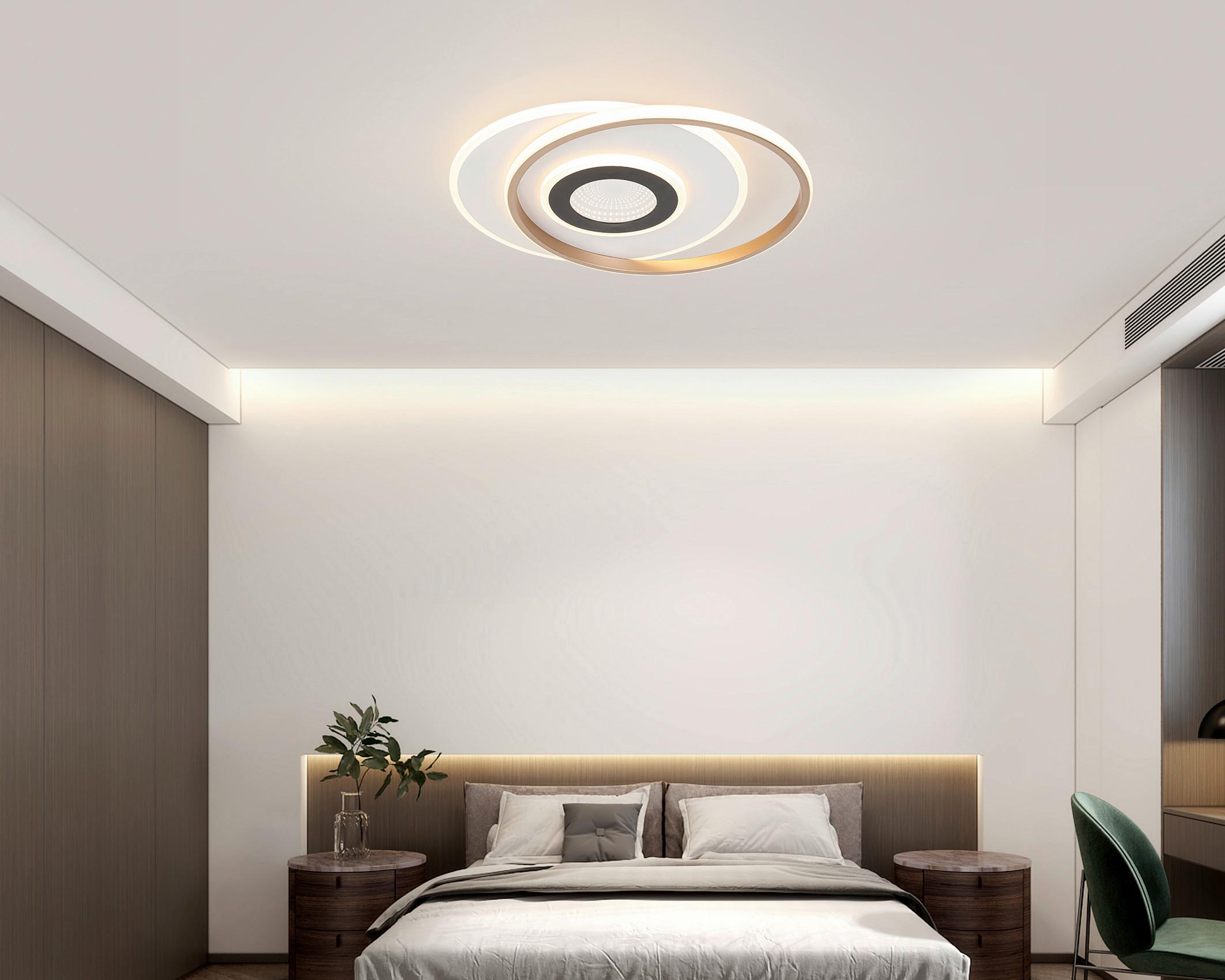 Stropna Led-svetilka Kitkol - črna/bela, Moderno, kovina/umetna masa (48/40/6cm) - Mömax