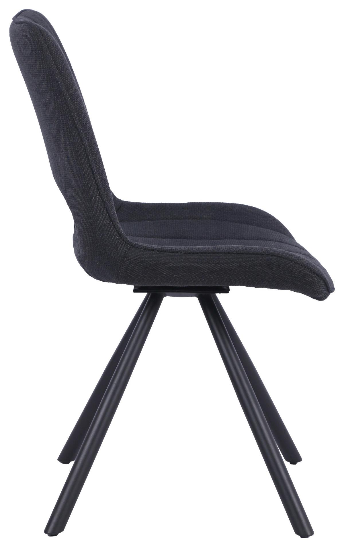 Scaun NERA - gri închis/negru, Basics, lemn/metal (51/87/61cm) - Mömax