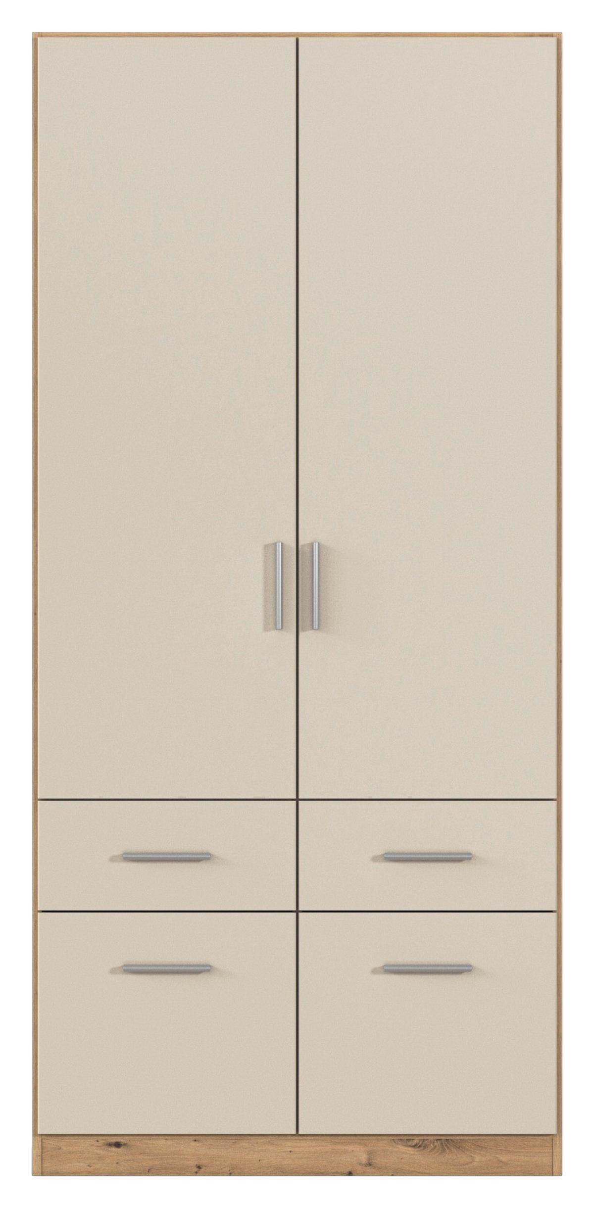 Omara Za Oblačila Celle Matt, Barva Šampanjca, Hrast - barve šampanjca/barve aluminija, Trend, leseni material (91/197/54cm)