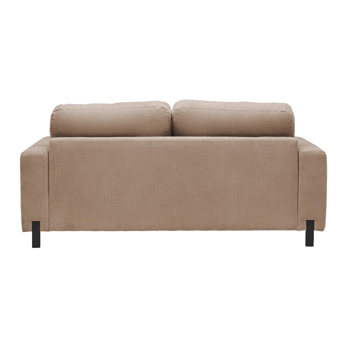 2-Sitzer-Sofa Piega Cappuccino - Schwarz/Cappuccino, MODERN, Textil/Metall (189/66-87/96cm) - Mömax