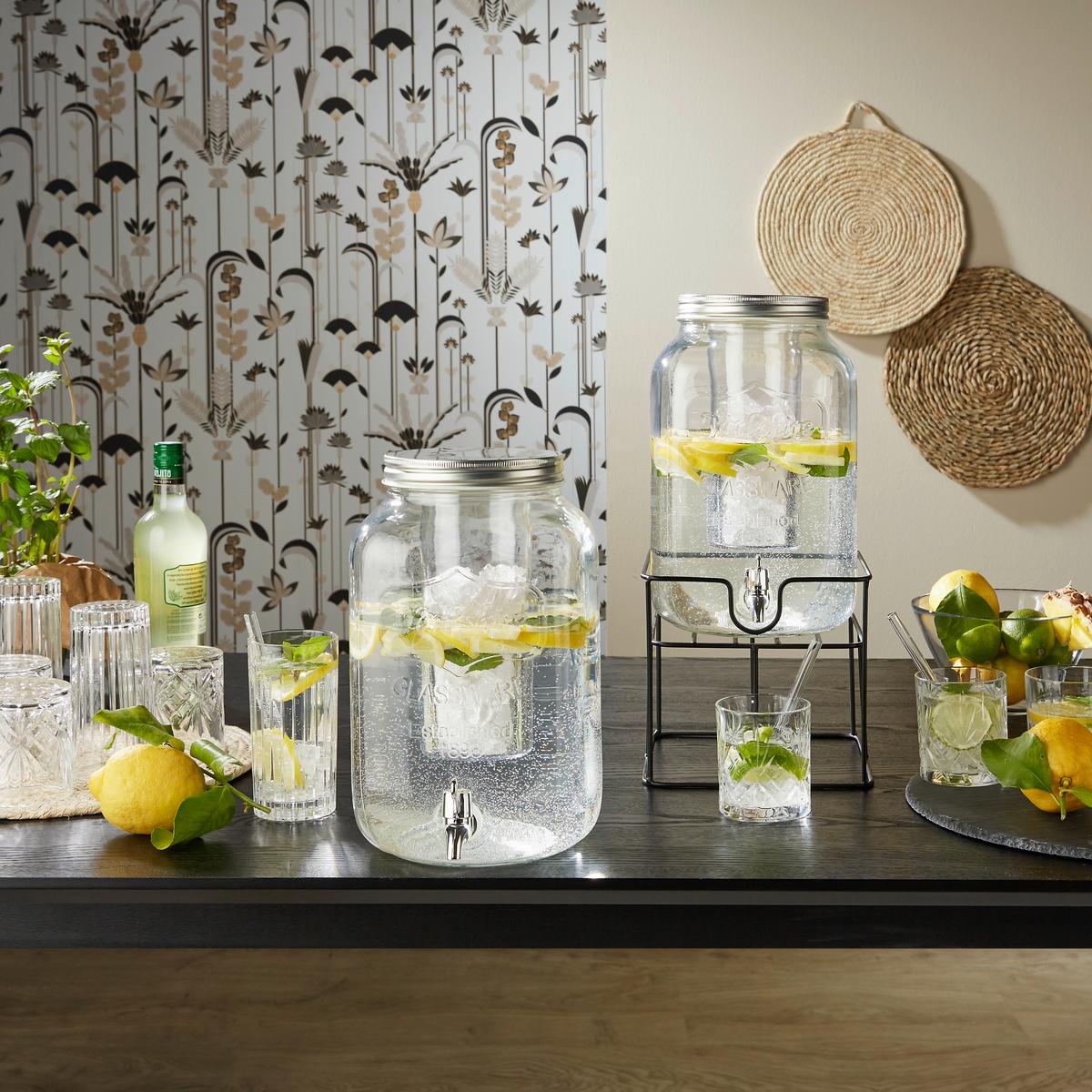 Getränkespender Marie Glas - Klar, Glas/Kunststoff (19,8/31,5cm) - Mömax