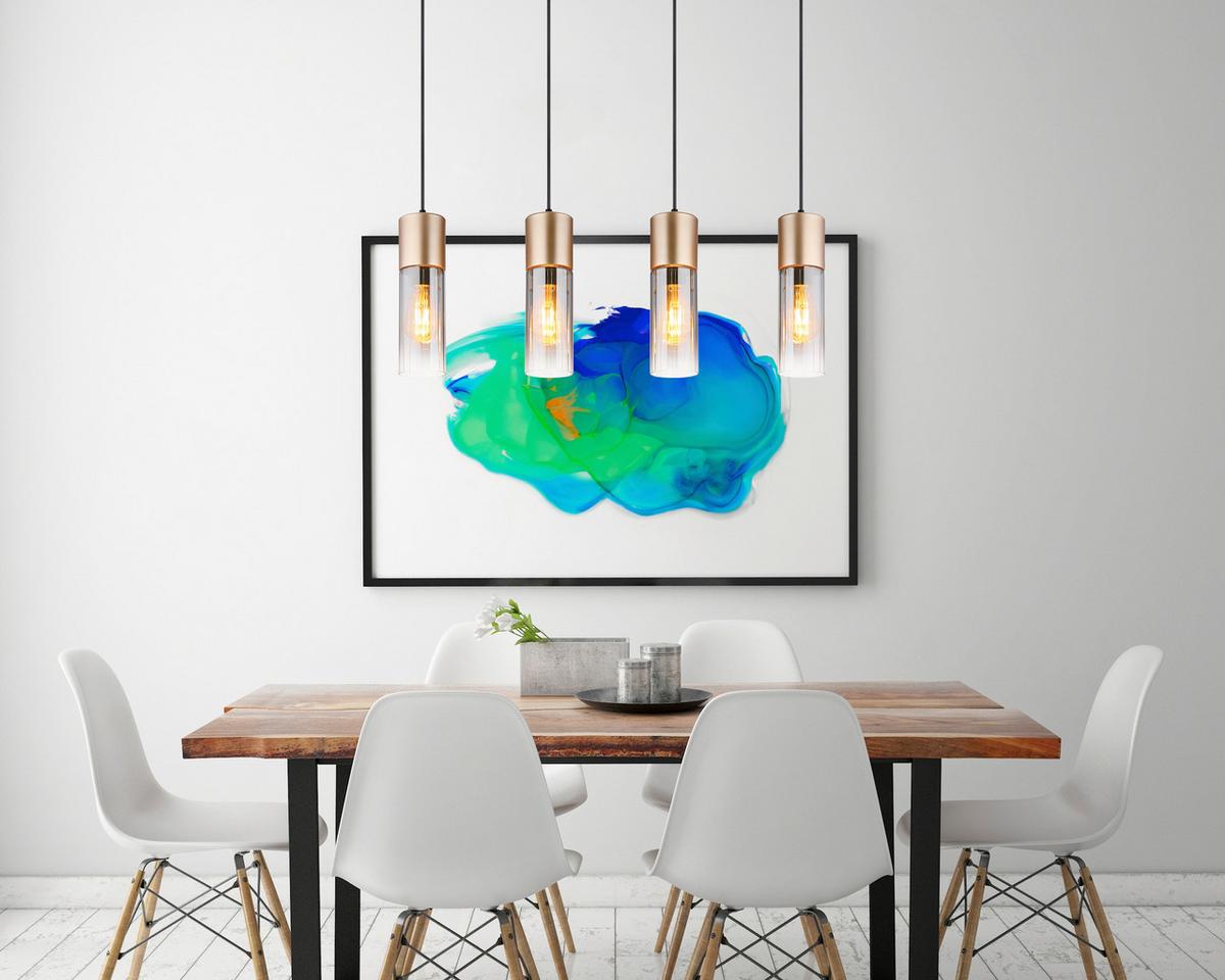 Viseća Svjetiljka Annika - siva/cappuccino, Design, staklo/metal (80/9/156cm) - Globo