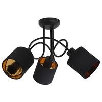 Strahler Goldi max. 15 Watt - Goldfarben/Schwarz, MODERN, Textil/Metall (47/29cm) - Mömax