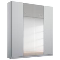 Dulap cu uși rotative ALABAMA - argintiu/gri deschis, Modern, material pe bază de lemn (181/229/54cm)