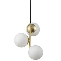 LAMPA WISZĄCA 48603035 LILLY - kolor mosiężny/biały, Design, metal/szkło (15/36,5cm) - Nordlux