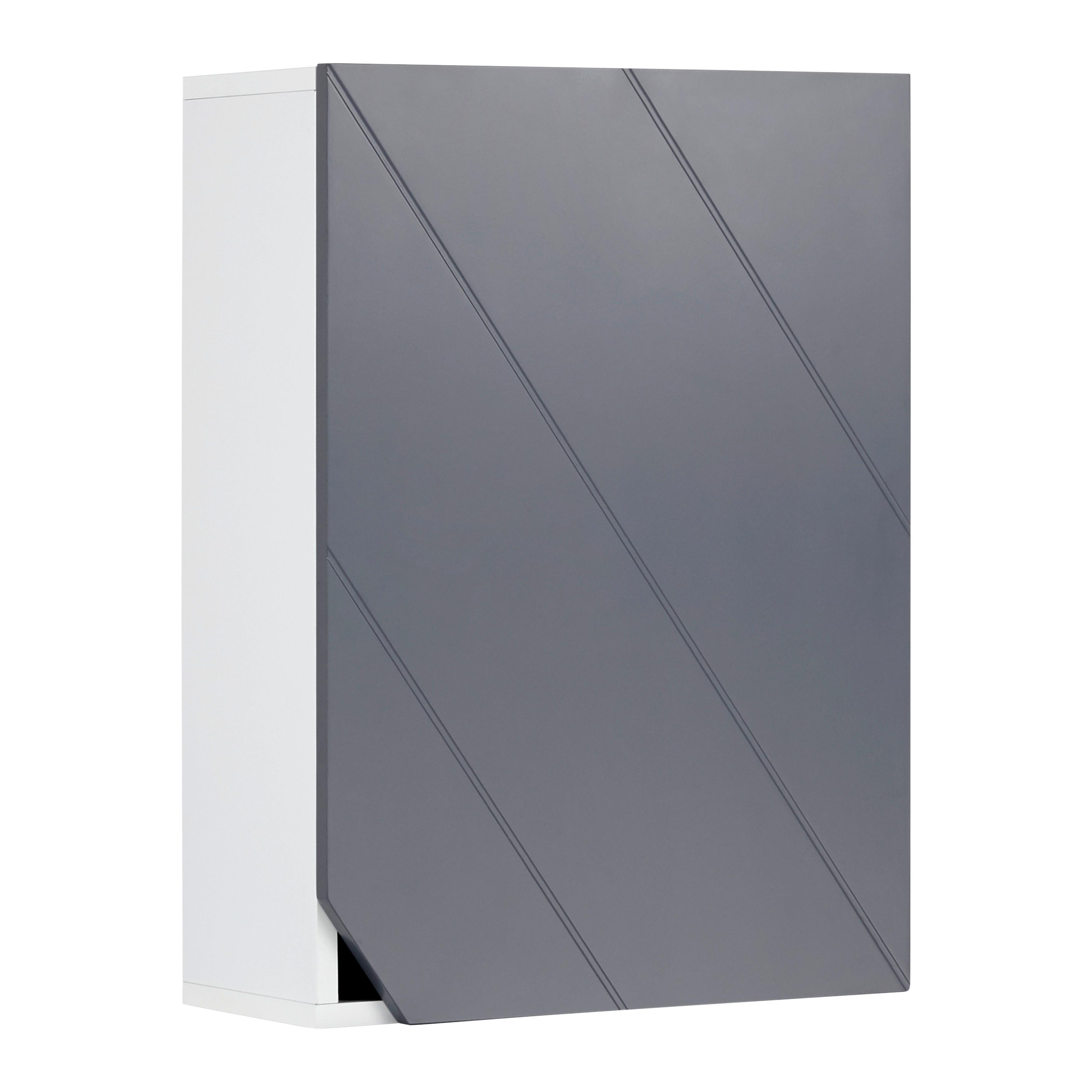 Faliszekrény Rocco - fehér/szürke, Modern, fa (42,6/60/20cm) - Bessagi Home