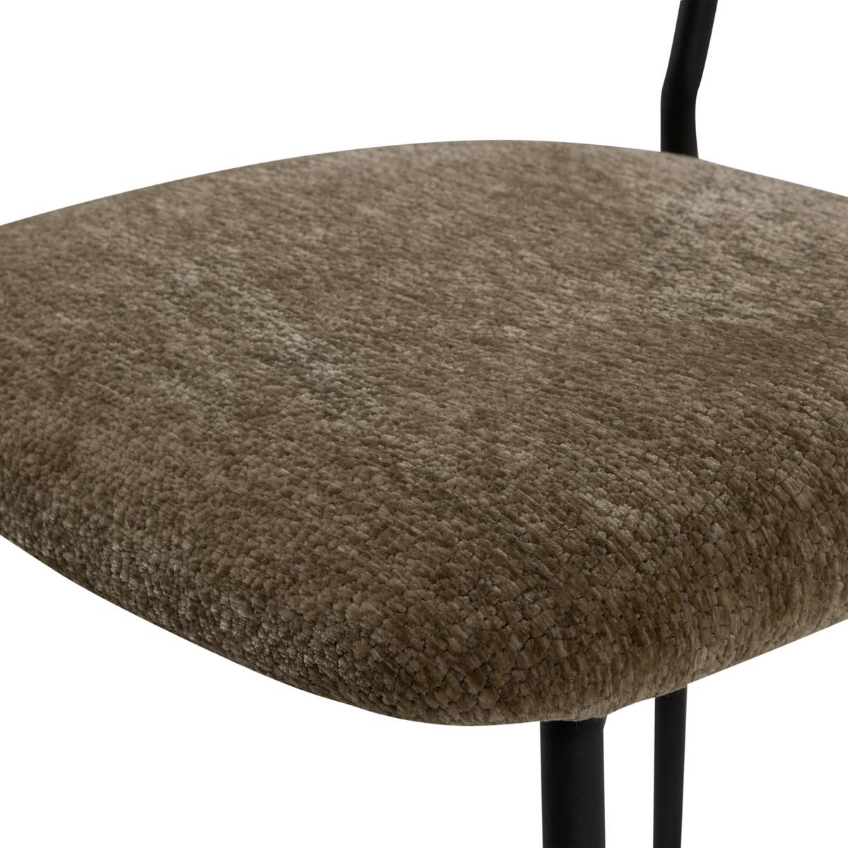 Stuhl-Set Klejd 2er-Set Braun - Schwarz/Braun, MODERN, Textil/Metall (47/79/53cm) - Livetastic