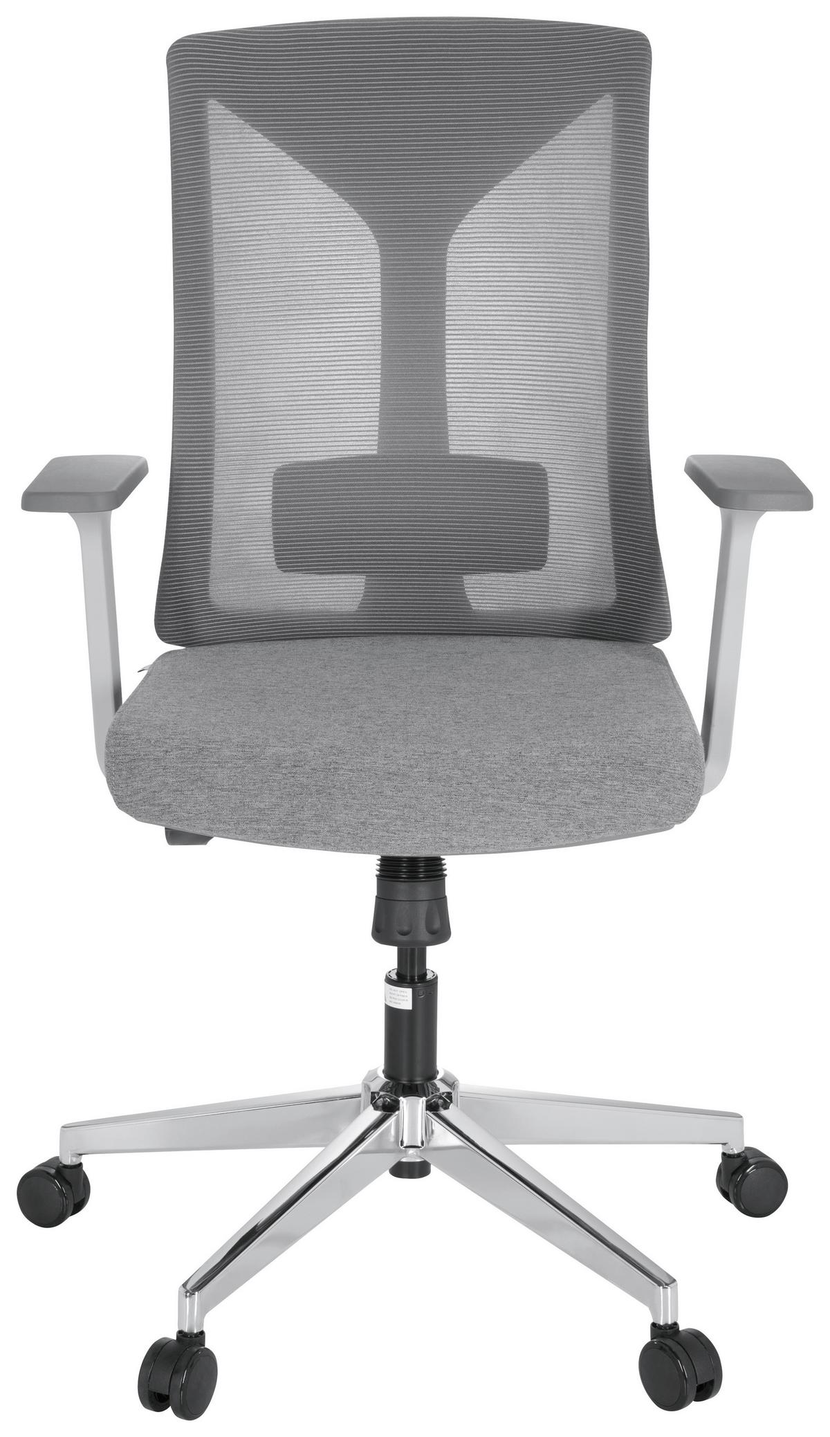 Pisarniški Stol Halifax, Siva - siva/bela, Moderno, kovina/umetna masa (63/116/66cm) - MID.YOU