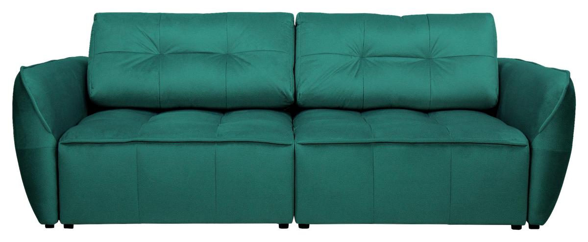 Canapea extensibila BOMBEI - verde/gri, Modern, lemn/textil (243/94/125cm) - Premium Living