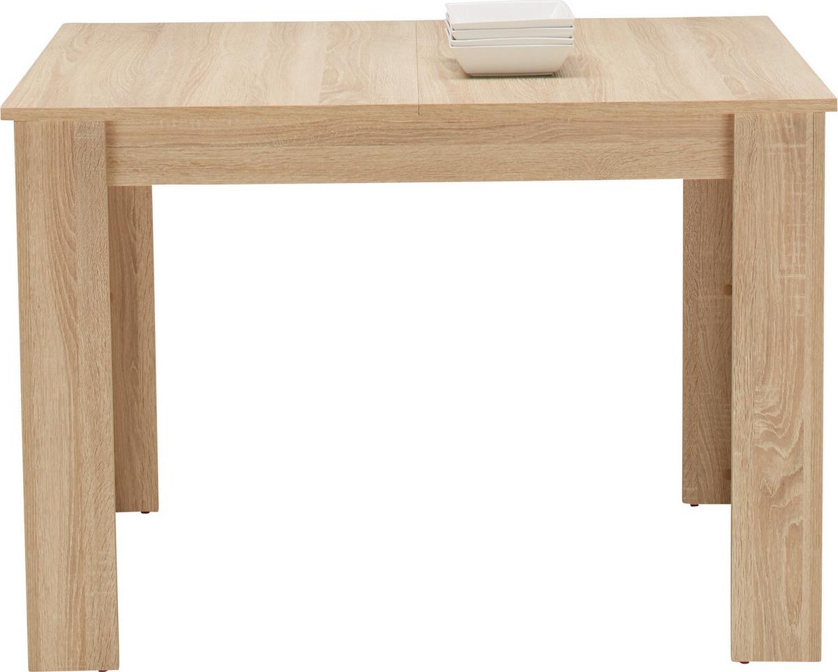 Ausziehtisch Bianca in Eiche ca. 110-164x70x76 cm - Eichefarben, Holzwerkstoff (110-164/70/76cm) - Based
