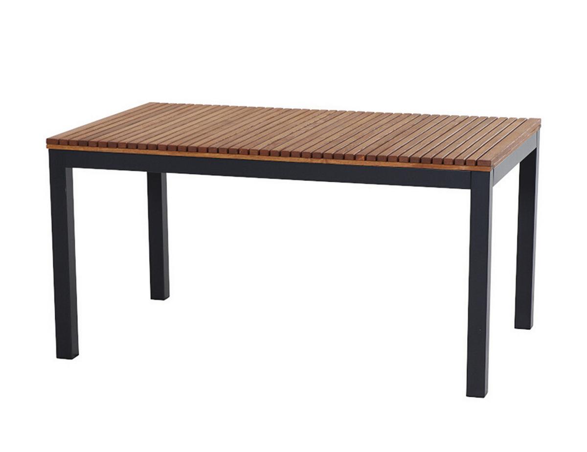 GARTENTISCH N86395 - Anthrazit/Robinienfarben, KONVENTIONELL, Holz/Metall (160/90/76cm) - Siena Garden