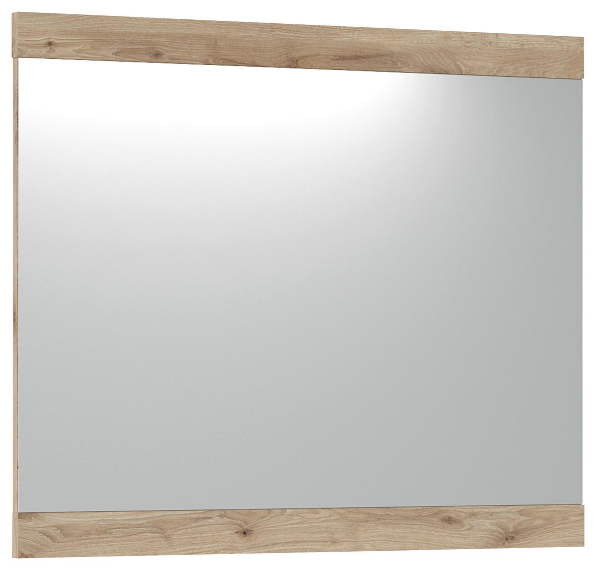 Oglindă TWIST - culoare lemn stejar, Modern, sticlă/material pe bază de lemn (86/72/2,2cm) - Modern Living