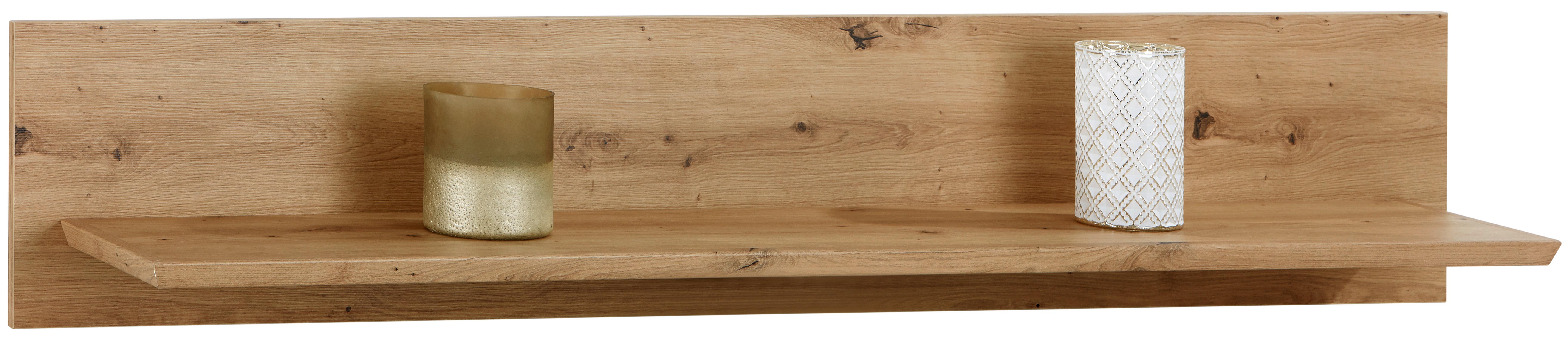 Stenska Polica Harvey, Barva Hrasta - barve hrasta, Trendi, leseni material (160/28/27cm) - Mömax