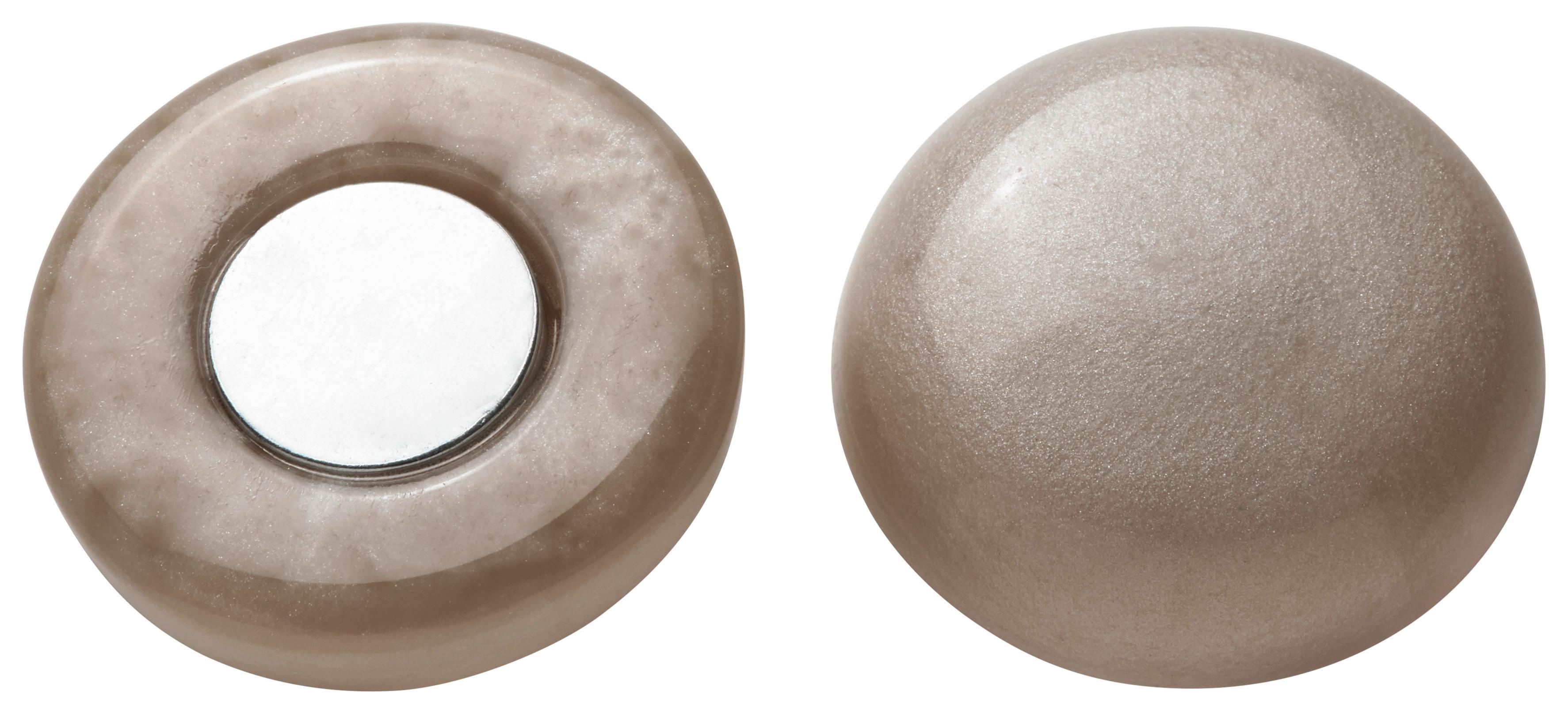 Tischtuchbeschwerer Perle in diversen Farben - Creme/Schwarz, Naturmaterialien/Metall (4cm) - Modern Living